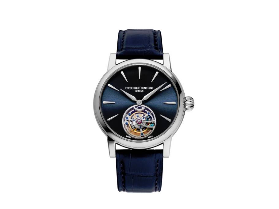 Classic Tourbillon Manufacture Automatik Edelstahl 39mm blaues Zifferblatt blaues Lederband Limited Edition 