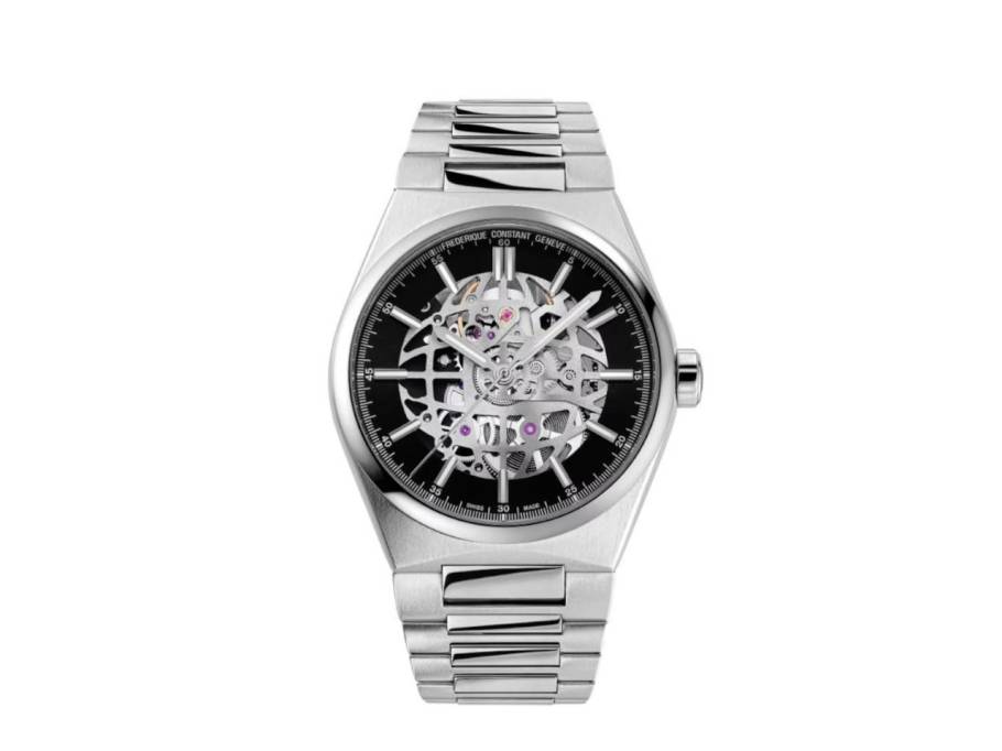 Highlife Skeleton Automatik Edelstahl 41mm skelettiertes Zifferblatt Metallband und Kautschukband