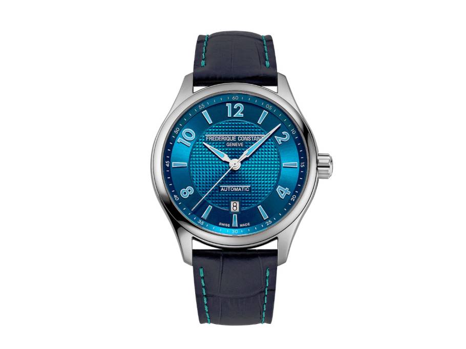  Classics Runabout Automatic Edelstahl 42mm blaues Zifferblatt blaues Lederband