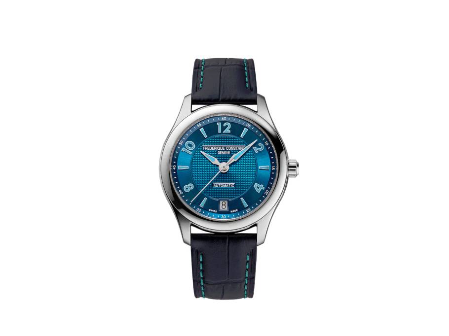  Classics Runabout Automatic Edelstahl 36mm blaues Zifferblatt blaues Lederband