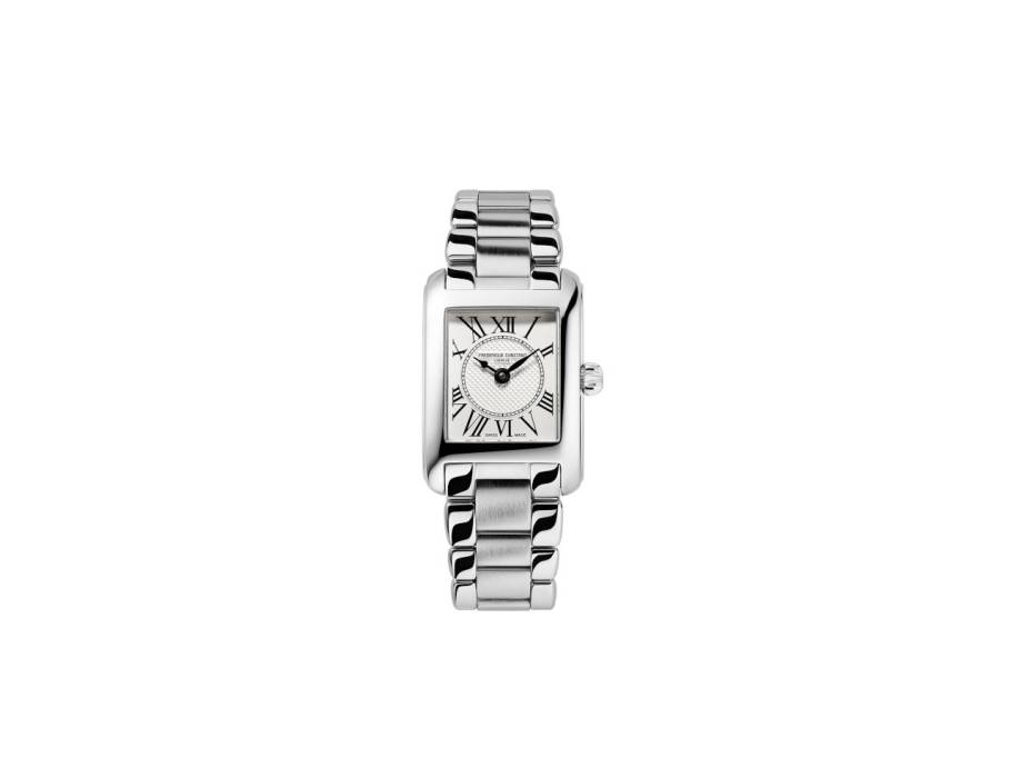 Classics Carree Ladies Quarz Edelstahl 30x21mm weißes Zifferblatt Metallband