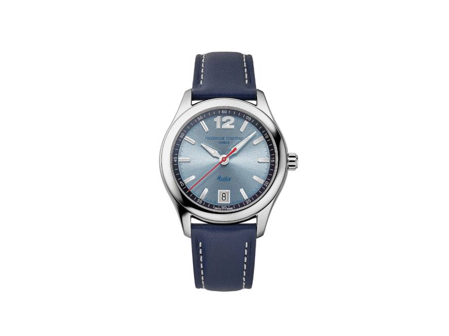 Classics Vintage Rally Healey Automatik Edelstahl 36mm blaues Zifferblatt blaues Lederband limitiert