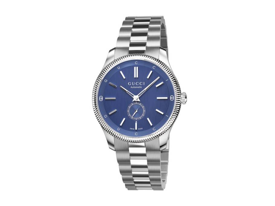 G-Timeless Automatik Edelstahl 40mm blaues Zifferblatt Metallband YA126389