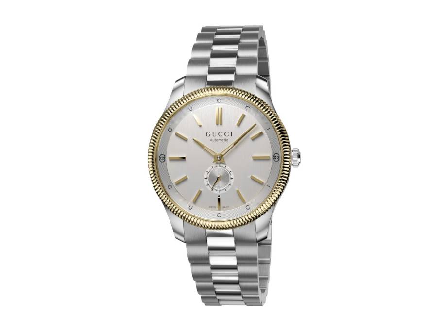 G-Timeless Automatik Edelstahl 40mm silberfarbenes Zifferblatt Metallband YA126390
