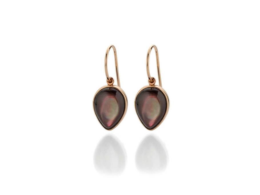Melange Ohrhänger Rosegold mit Perlmutt