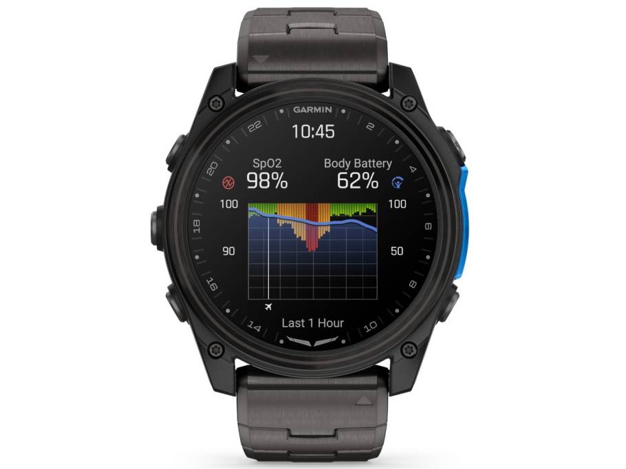 D2 Mach 2 GPS-Smartwatch Edelstahl 51mm graues Metallband