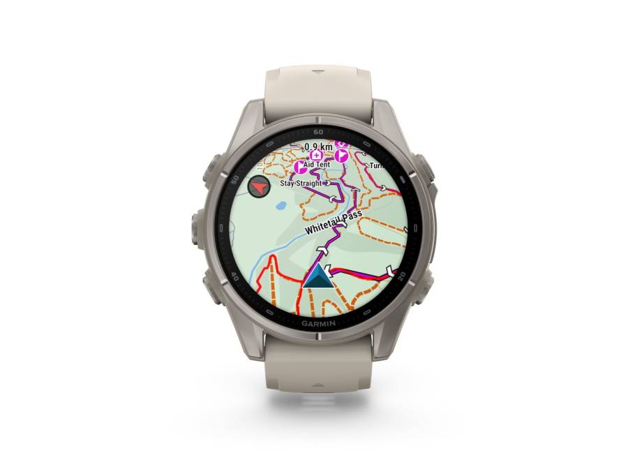 Fenix 9 faserverstärktes Polymer 43mm digitales Display graues Silikonband