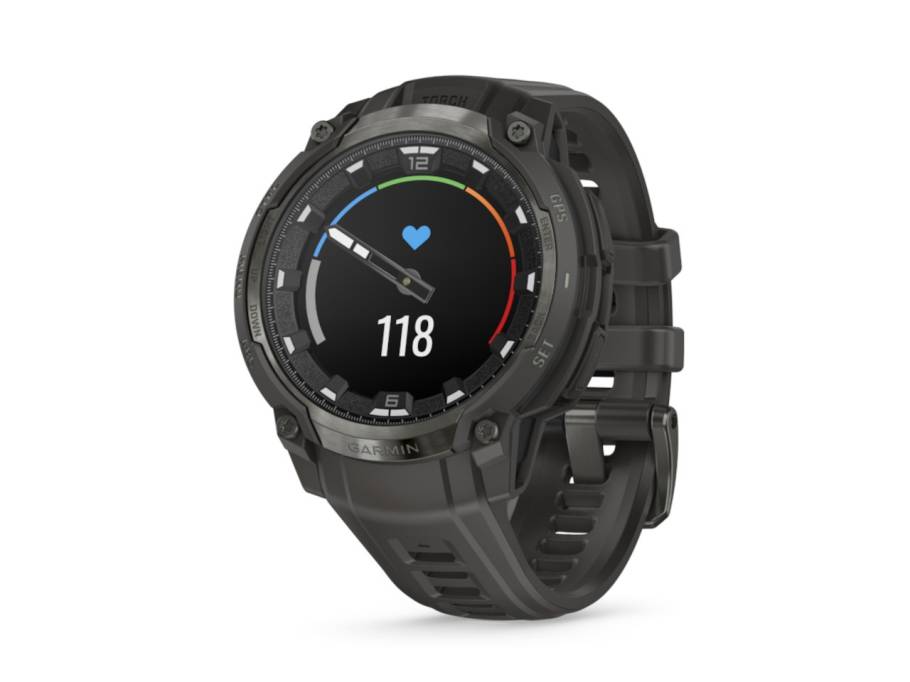 Instinct Crossover AMOLED faserverstärktes Polymer 47mm digitales Zifferblatt graues Kautschukband