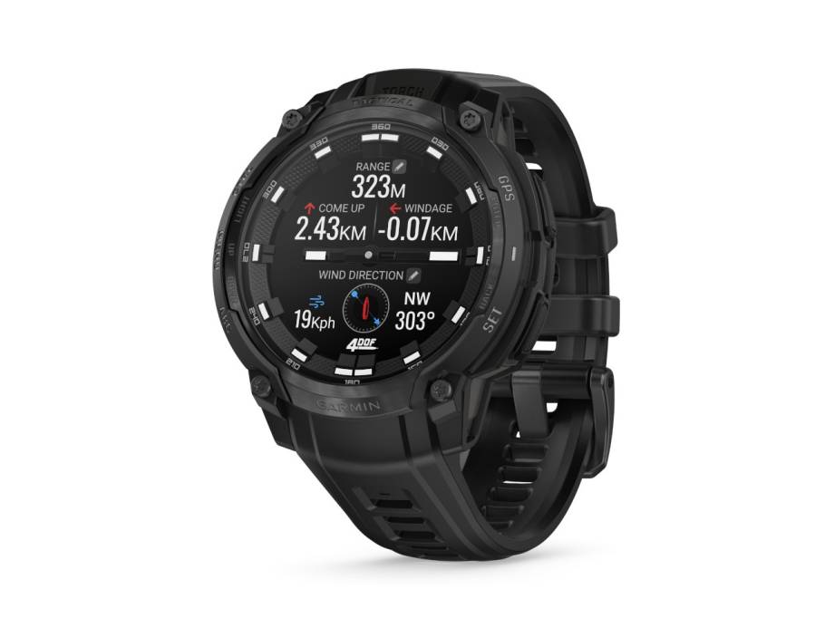 Instinct Crossover Tactical AMOLED faserverstärktes Polymer 47mm digitales Zifferblatt schwarzes Kautschukband