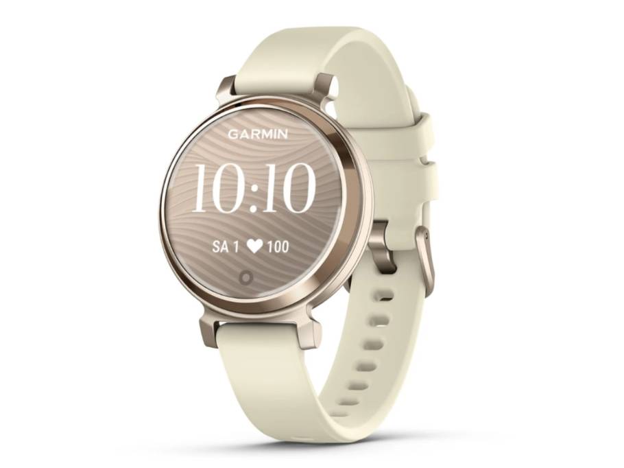 Lily 2 Smartwatch Aluminium eloxiert 35mm cremegoldfarbenes Display kokosnussfarbenes Silikonband
