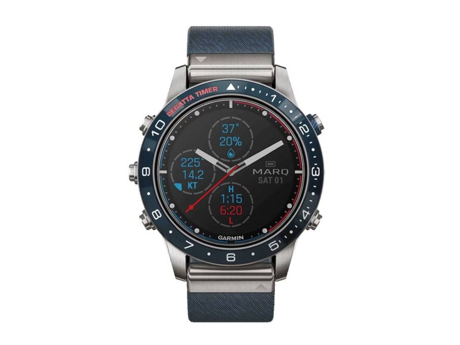 MARQ Captain digital blaues Jacquard-Weave Nylonarmband