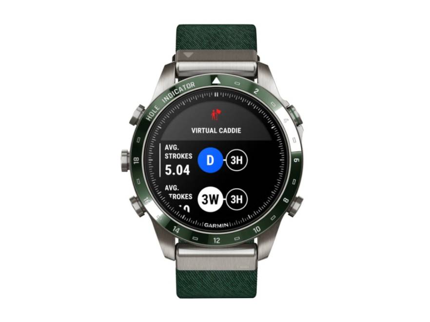    MARQ Golfer Gen 2 digital Titan 46mm grünes Jacquard-Nylonband