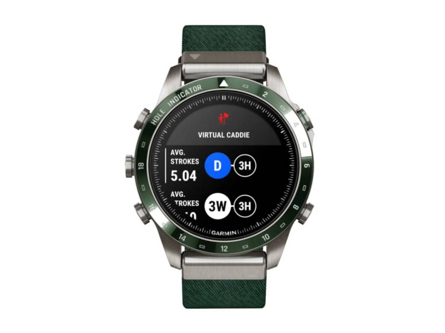    MARQ Golfer Gen 2 digital Titan 46mm grünes Jacquard-Nylonband