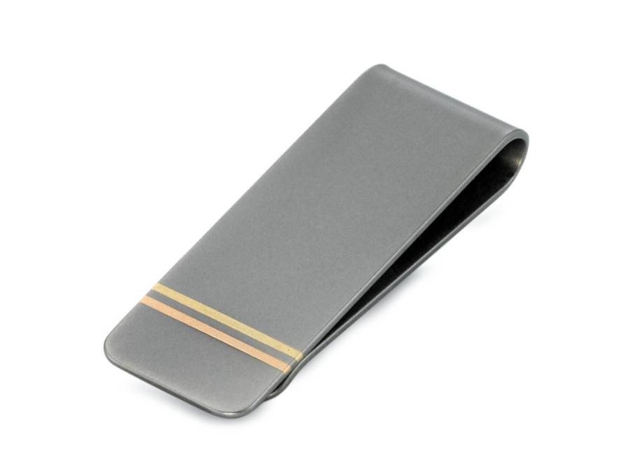 Geldscheinklammer mit Goldeinlage