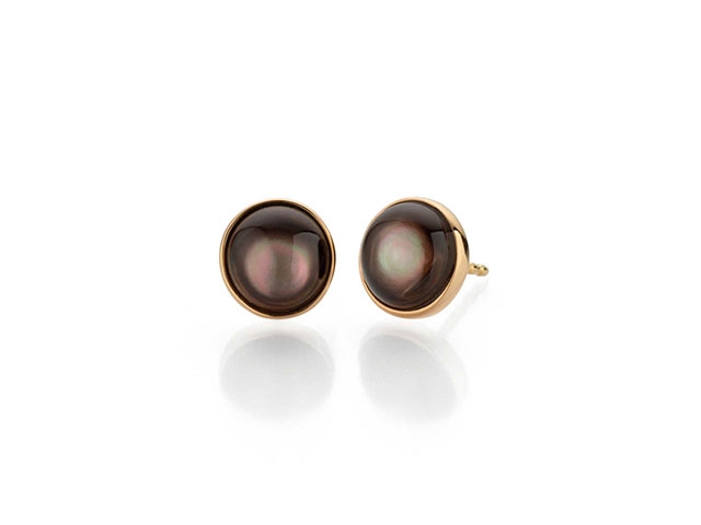 Melange Ohrstecker Rosegold mit Perlmutt
