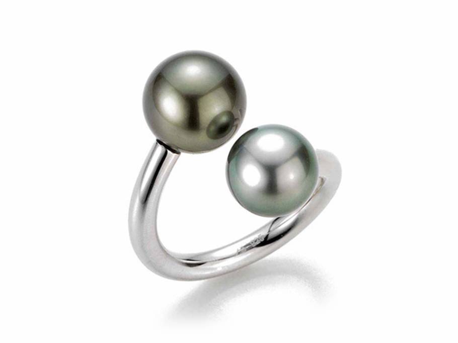 Urban Wired Ring Silber mit Tahitiperlen