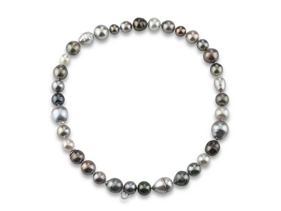 Tahitiperlen-Special Collier mehrfarbig mit Wechselschließe 45cm
