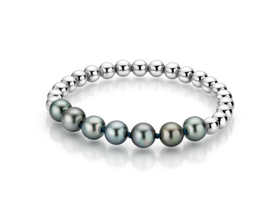 Urban Flex Armband Silber mit Tahitiperlen