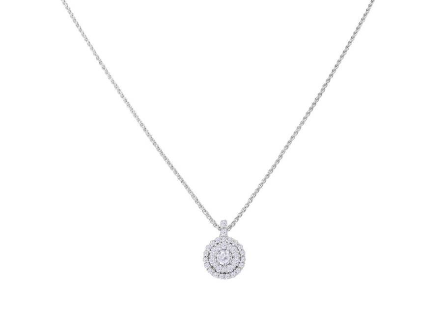 Bella Luce Piccolina Collier Weißgold poliert mit Brillanten 0,500ct 43cm lang