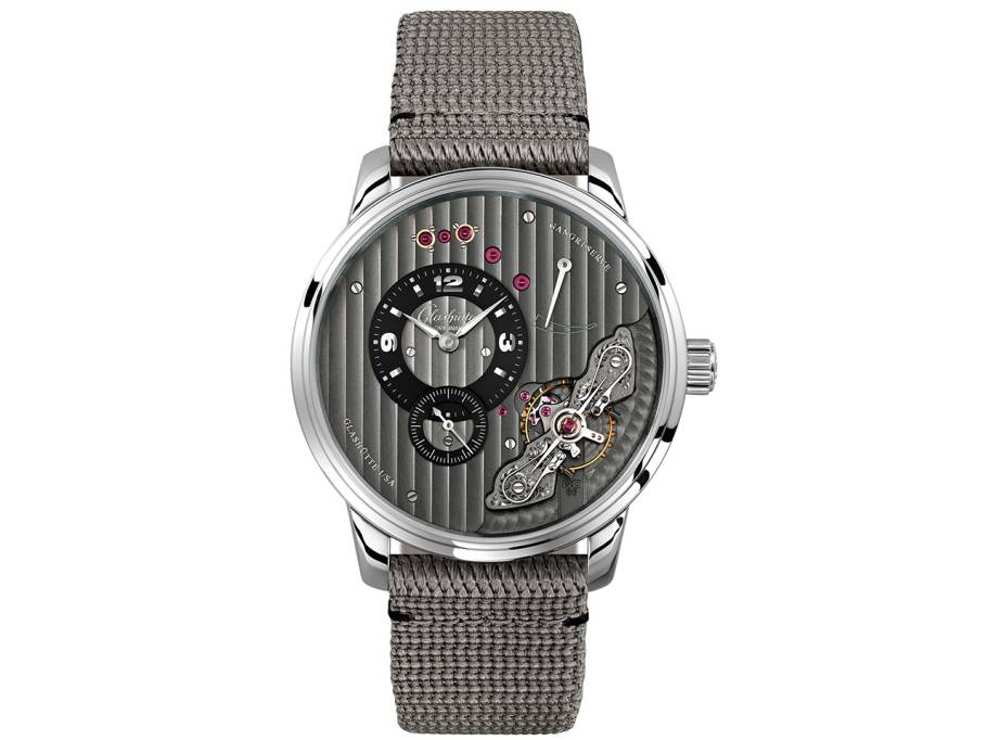 PanoInverse XL Reserve Herrenuhr Edelstahl Textilband
