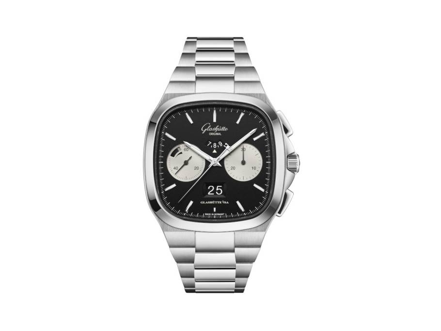 Seventies Chronograph XV Limited Edition Automatik Edelstahl 40mm schwarzes Zifferblatt Metallband