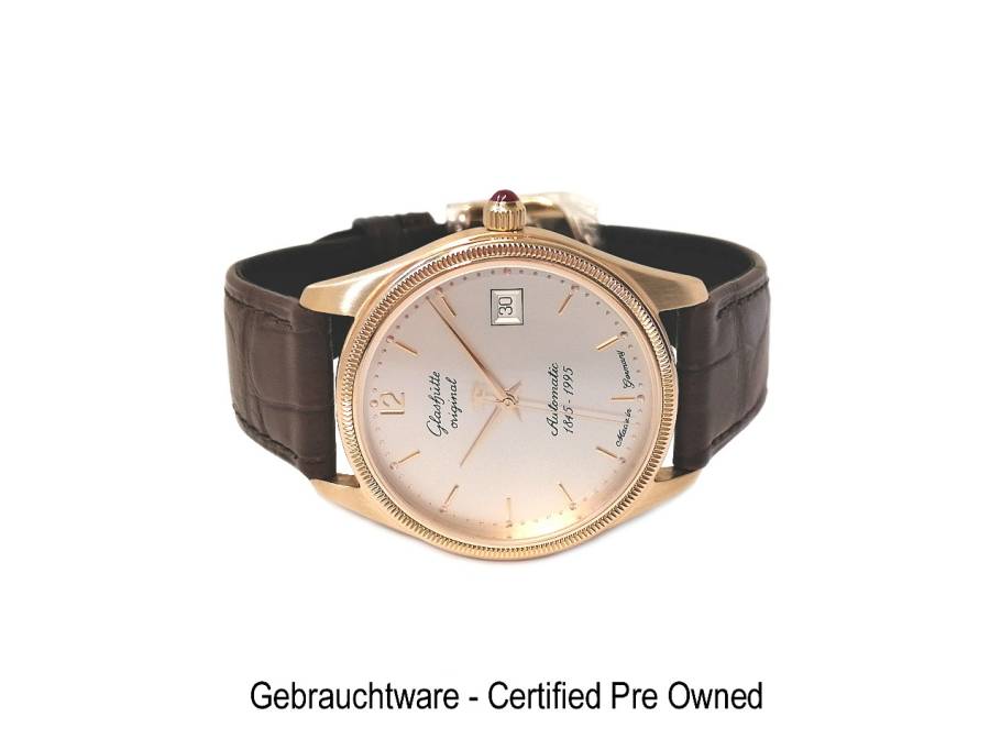 Senator Limited Edition 1845-1995 Automatik Roségold 36mm silbernes Zifferblatt braunes Lederband 1-10-30-01-01-05 Garantie Occasion Refurbished