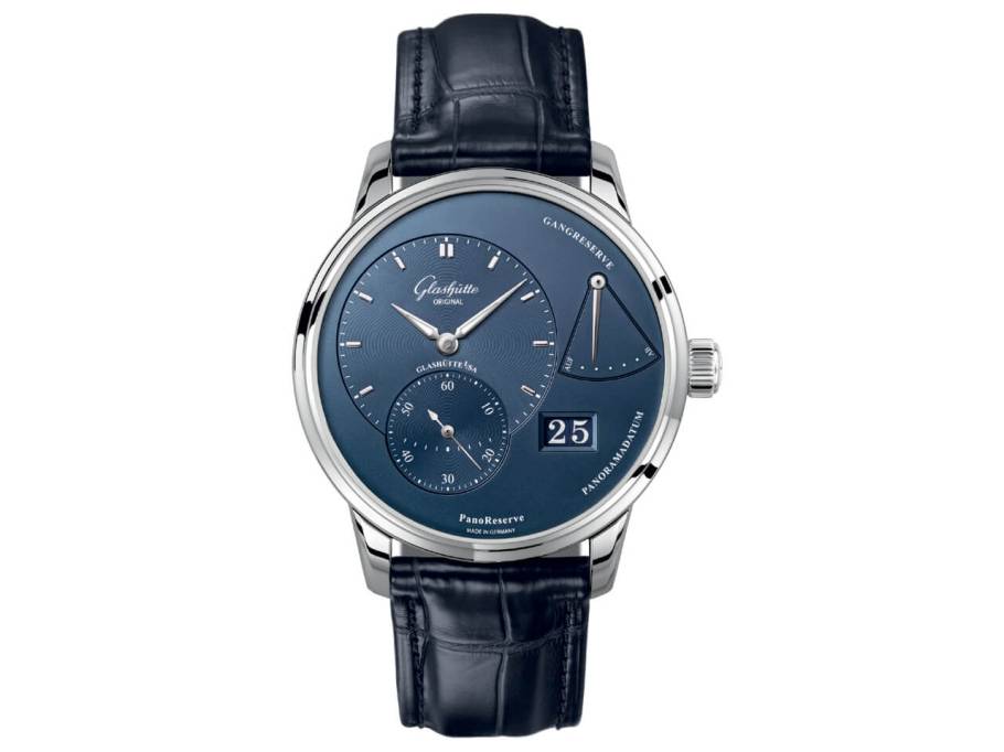 PanoReserve Herrenuhr Edelstahl blau