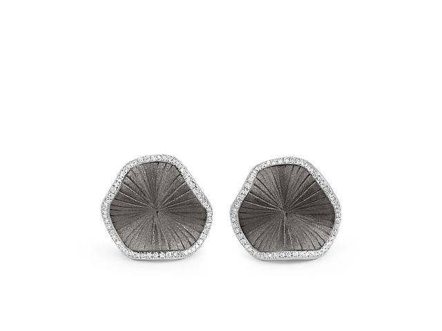  Sultana Ohrstecker Black Lava Gold mit Brillanten 0,360ct