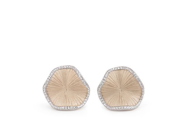  Sultana Ohrstecker Natural Beige Gold mit Brillanten 0,360ct