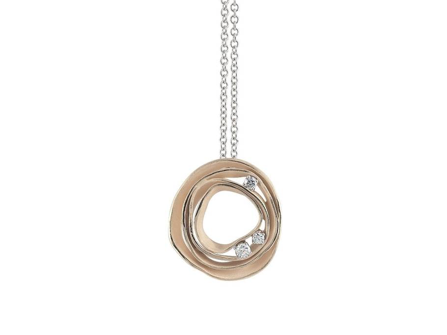 Dunes Collier Natural Beige Gold mit Brillanten 0,160ct