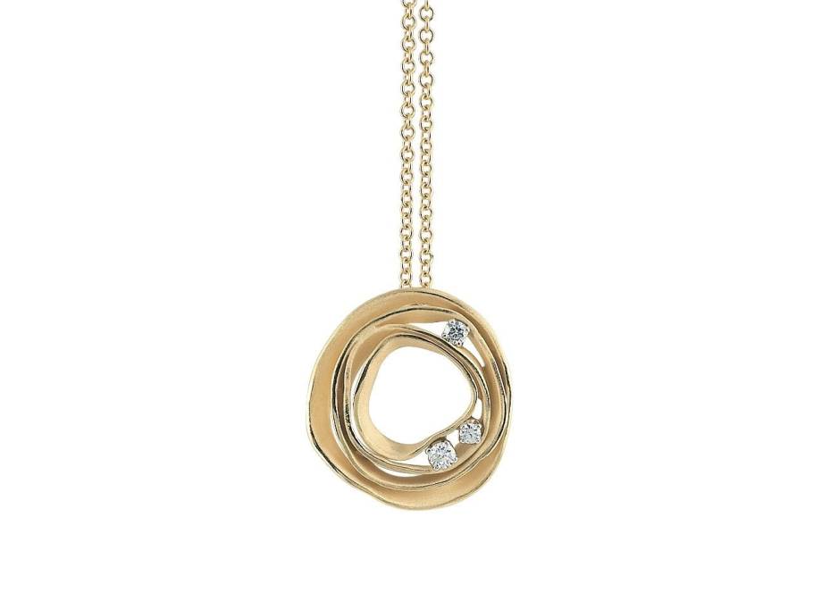Dunes Collier Yellow Sunrise Gold mit Brillanten 0,160ct