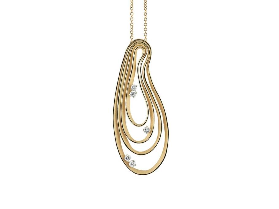 Dunes Collier Yellow Sunrise Gold 70cm mit Brillanten 0,410ct