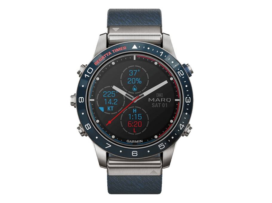 MARQ Captain digital blaues Jacquard-Weave Nylonarmband