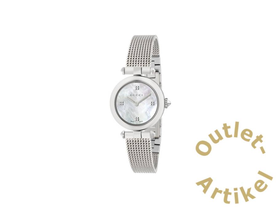 Diamantissima Quarz Edelstahl 27mm Perlmutt-Zifferblatt Metallband YA141504