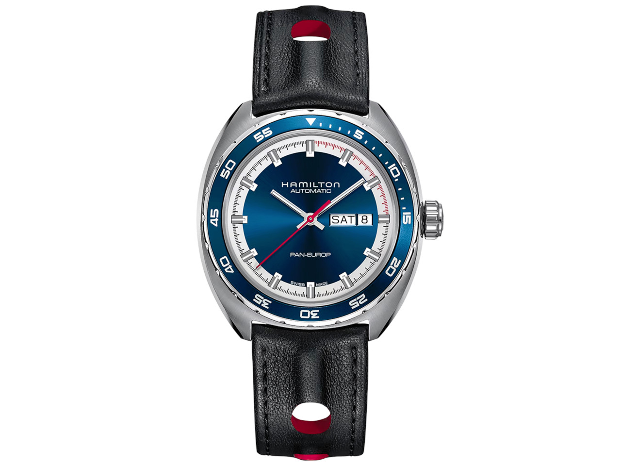Hamilton Pan Europ Classic blau Lederband und Textilband kaufen