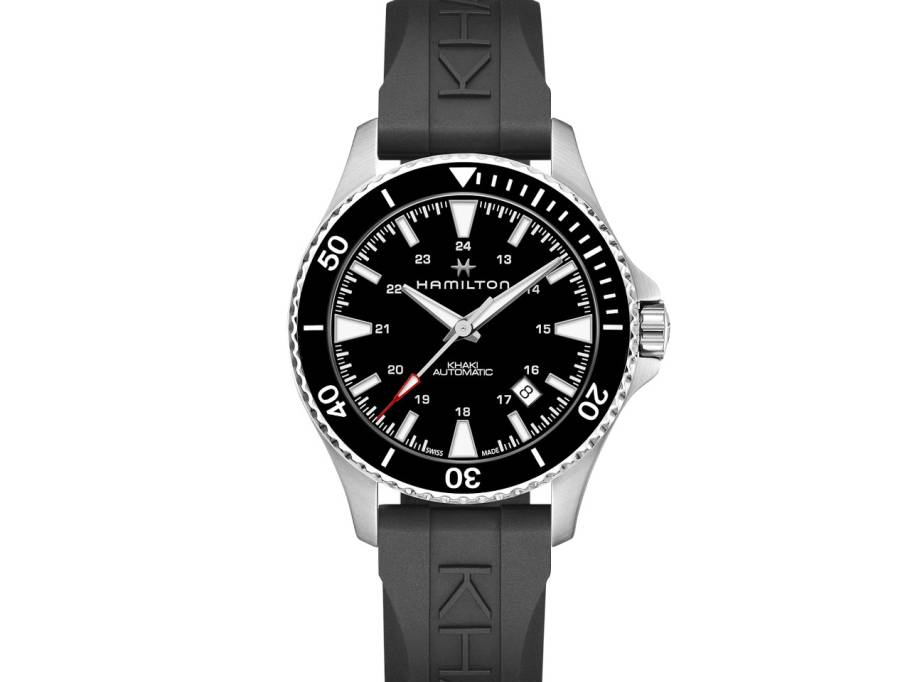  Khaki Navy Scuba Automatik Edelstahl 43 mm schwarz Kautschukband schwarz