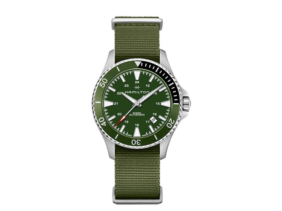 Khaki Navy Scuba Automatic Edelstahl grün Nato-Textilband