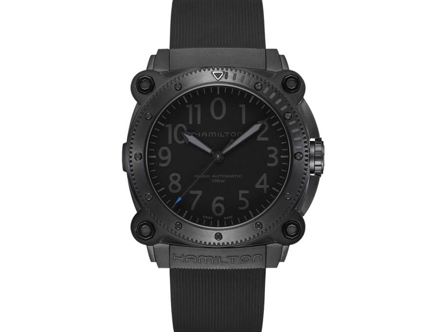 BeLOWZERO Auto Limited Edition TENET Titan blaue Zeigerspitze schwarzes Kautschukband