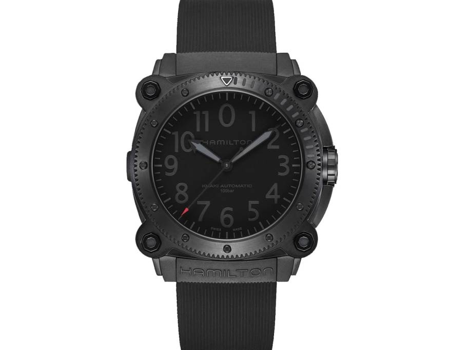BeLOWZERO Auto Limited Edition TENET Titan rote Zeigerspitze schwarzes Kautschukband