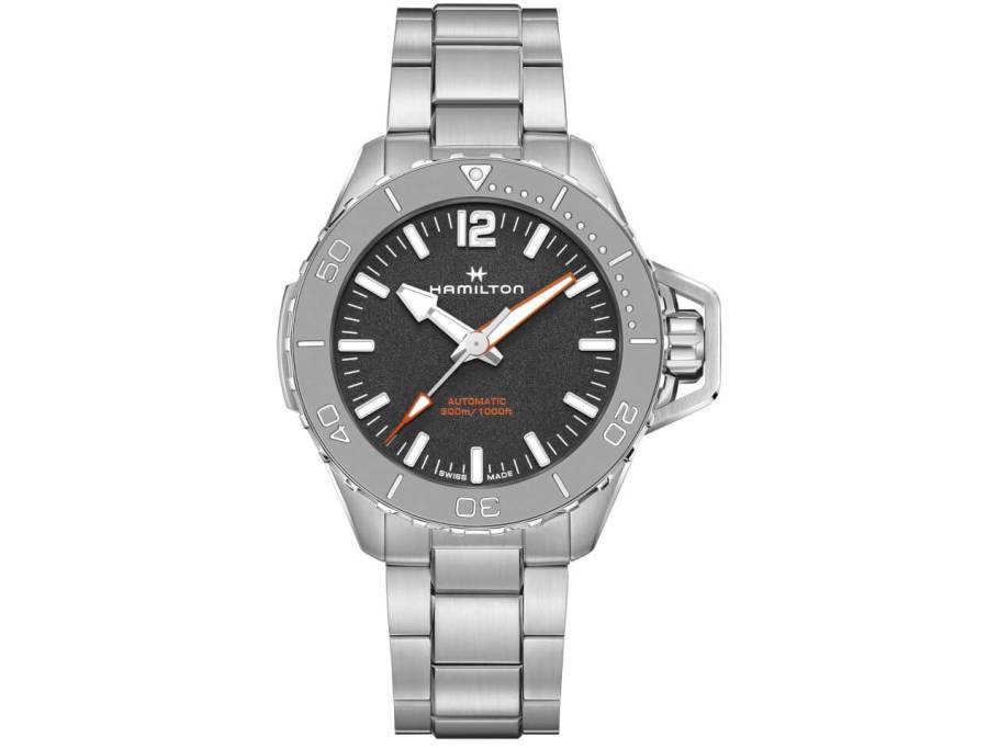 Khaki Navy Frogman Automatik schwarz Edelstahlband