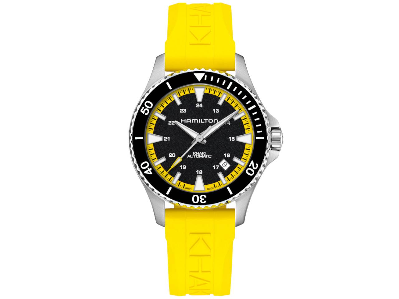 Hamilton Khaki Navy Scuba Auto Edelstahl 40mm schwarzes  