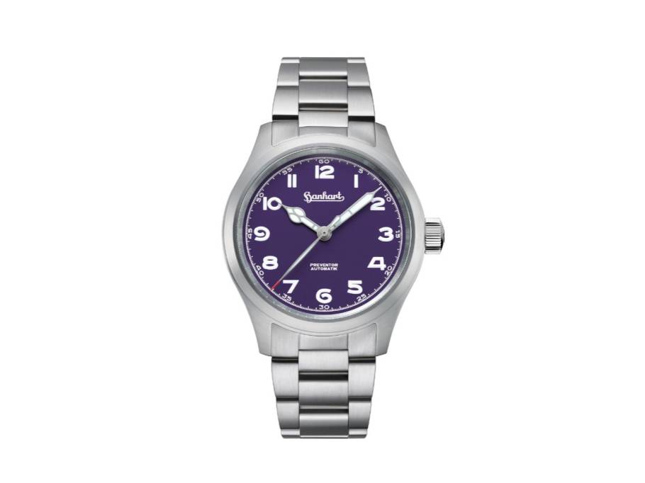 Preventor HD12™ Silk Purple Automatik Edelstahl 39mm violettes Zifferblatt Metallband limitiert