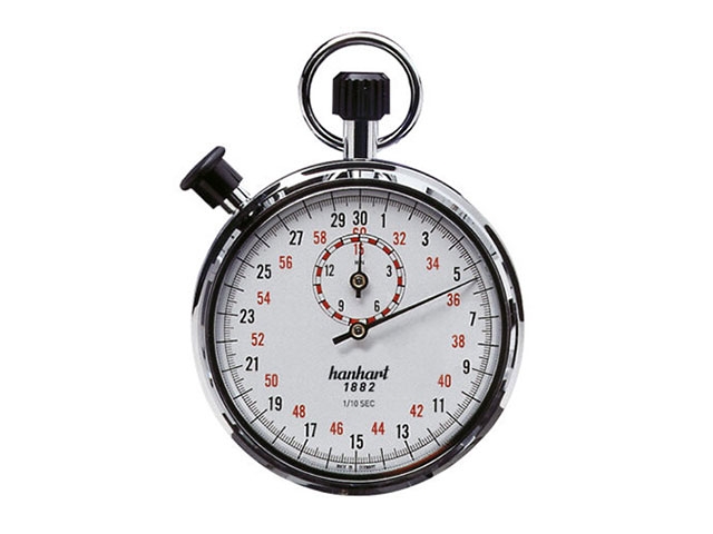 Taschenuhr Additionsstopper weißes Zifferblatt