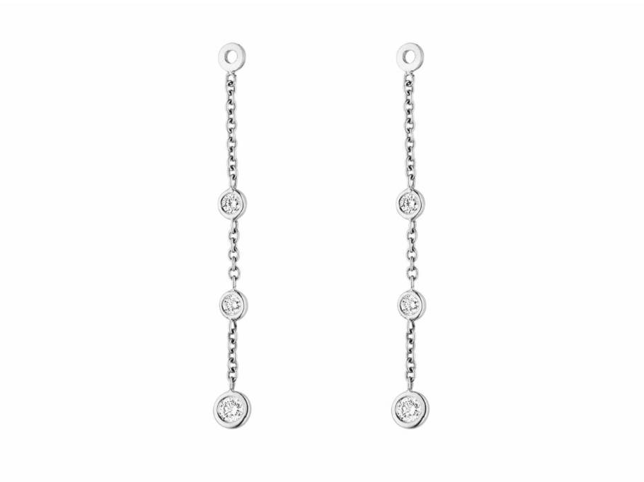 Falling in Love Ohrstecker-Einhänger Platin mit 6 Brillanten 0,160ct