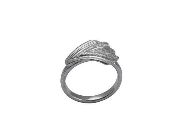 Faggio Ring Klein Silber schwarz rhodiniert