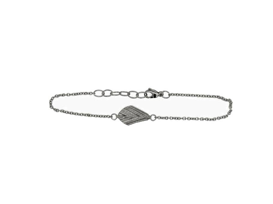 Faggio Armband Mini Silber schwarz rhodiniert