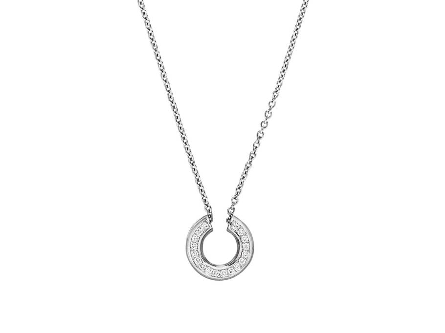 Mikado Soft Collier Donut Platin mit Brillanten