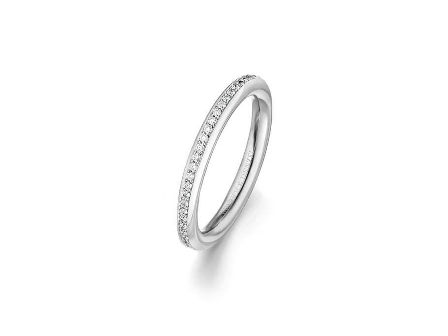 Mikado Soft Ring Platin mit Brillanten