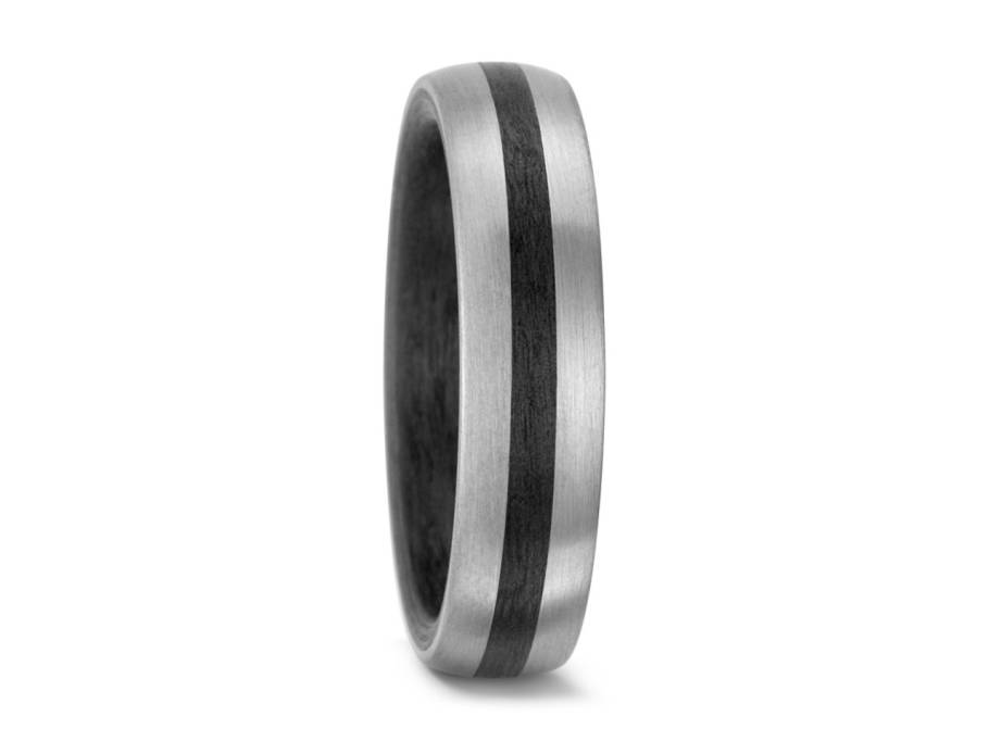Carbon de Luxe Trauring Palladium 06 Herrenring
