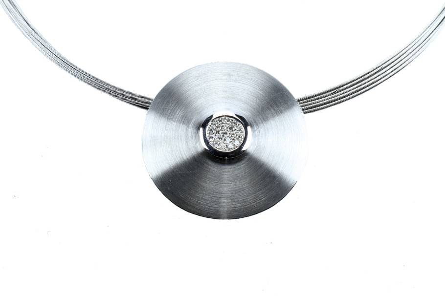 Anhänger Silber rhodiniert mit Brillanten